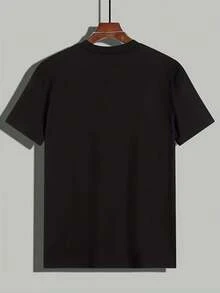 Women's Multicolor Short-Sleeve Crew Neck T-Shirt - "Sweet & Cool" Cherry And Bow Print - Versatile Summer Top - Pure Cotton Basic T-Shirt - "Sweet & Cool" Cherry And Bow Print - Casual, Modern, And Perfect For Everyday Wear - Loose Fit T-Shirt - Adorable Cherry And Bow Print - Ideal For Summer Outings - 黑色 - 查看 2