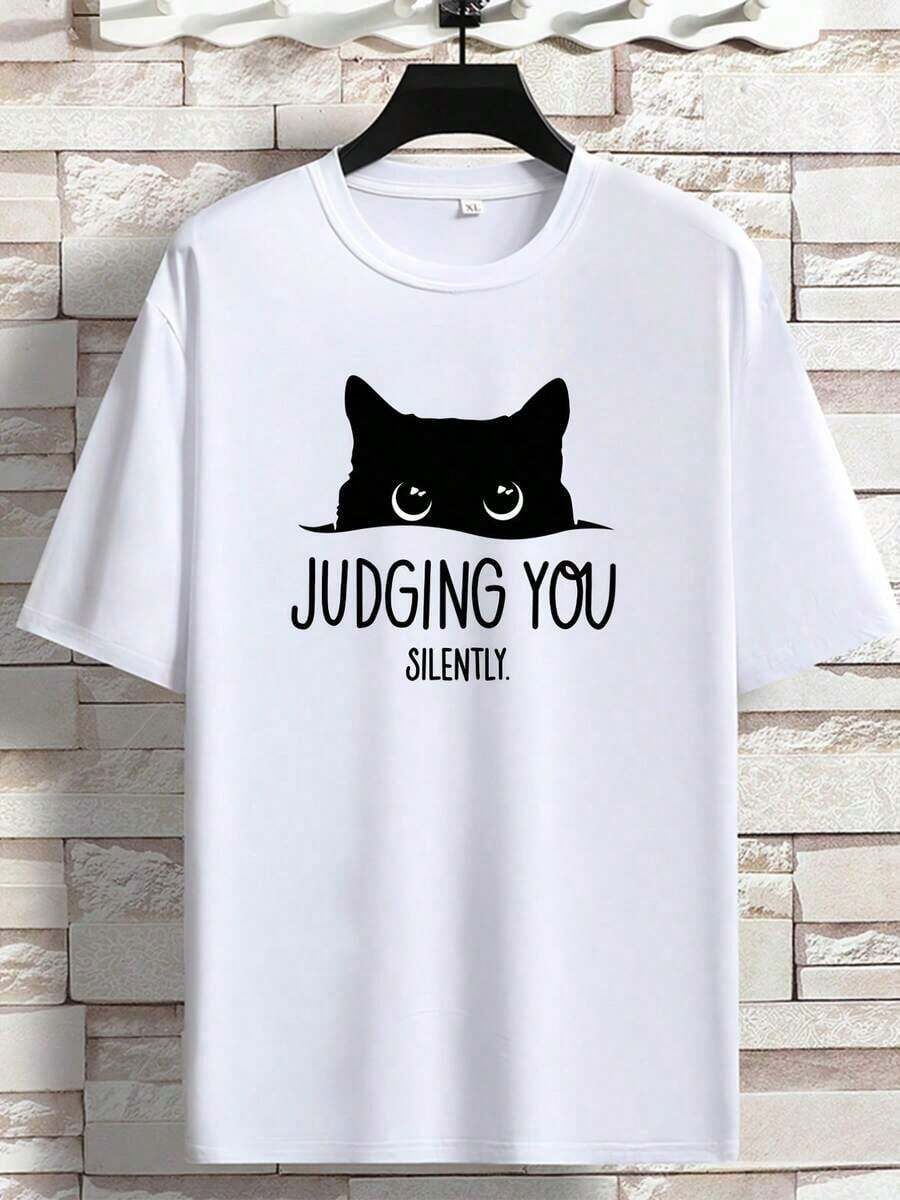 Short-Sleeved T-Shirt For Spring And Summer, American Style, With Printed Logo, For Young Men, Round Neck, Loose, Casual And Versatile. - White - View 1