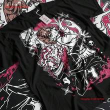 Camiseta DandA1DAn okarun momo Cosplay Anime Exclusiva Todas las tallas Vintage Lavada Ligeramente Versátil Elegante Casual Cómoda Camiseta de manga corta de algodón puro de 220 g para hombres y mujeres, tejido grueso, resistente a las arrugas y no se deforma fácilmente. Estilo simple y versátil, ligero y transpirable, perfecto para ir al trabajo, viajar, acampar, ir de compras y el tiempo libre diario. - Negro - Ver 1