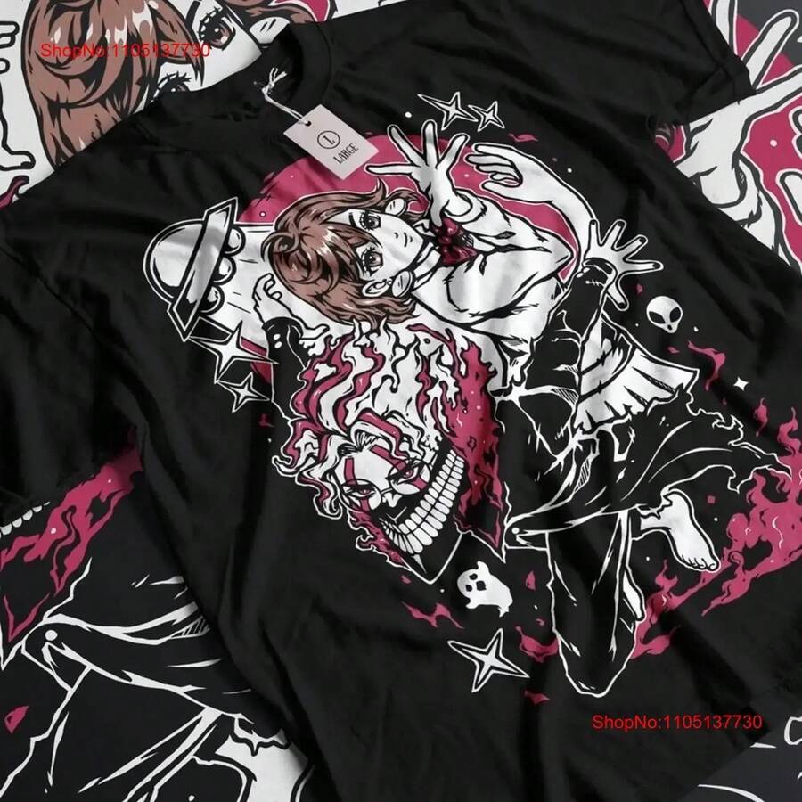 Camiseta DandA1DAn okarun momo Cosplay Anime Exclusiva Todas las tallas Vintage Lavada Ligeramente Versátil Elegante Casual Cómoda Camiseta de manga corta de algodón puro de 220 g para hombres y mujeres, tejido grueso, resistente a las arrugas y no se deforma fácilmente. Estilo simple y versátil, ligero y transpirable, perfecto para ir al trabajo, viajar, acampar, ir de compras y el tiempo libre diario. - Negro - Ver 1