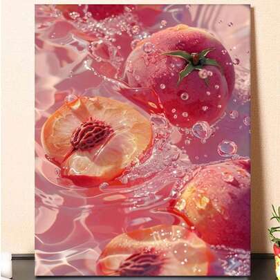 Peach Water DIY Oil Painting By Numbers Painting Crafts Adult Home Decoration 40x50cm/16x20inch Holiday Gifts