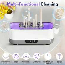 USB Ultra Jewelry Cleaner, High Frequency Vibration Machine For Glasses Rings Watches, Portable Denture Retainer Cleaner, Multi-Purpose Home  Washer - A - View 11