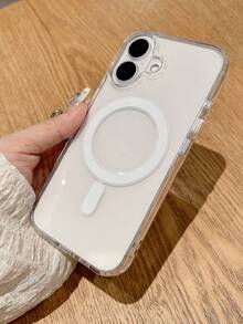 1 Ốp lưng điện thoại từ tính trong suốt đơn giản cho iPhone 17promax/17pro/17air/16/15/14/13/12/11 - Trong sáng - Xem 3