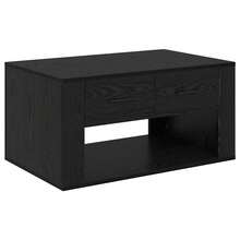 vidaXL Couchtisch Schwarz Eichen-Optik 80 x 50 x 40 cm Holzwerkstoff Wohnzimmer, Arbeitszimmer, Café, Garten, Poolbereich, Strand, Couchtisch, Beistelltisch, einfach zu montieren, Wohnaccessoires für Möbel. - Schwarz - Übersicht 10