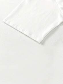 Women's Modern, Casual T-Shirt, Perfect For Parties And Lounging At Home, 100% Cotton, Loose Fit. Women's Summer Graphic T-Shirt - Casual And Versatile, Crew Neck And Short Sleeves, With A Heartbeat Line Print, Breathable Fabric, White, 100% Cotton. - 白色 - 查看 5