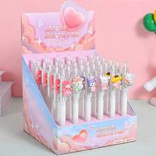 SANRIO 三丽鸥36件套高美感中性树脂贴纸可爱碳素卡通按动笔学生办公用品文具套装节日礼物新奇文具教师派对礼物返校 - A - 查看 3