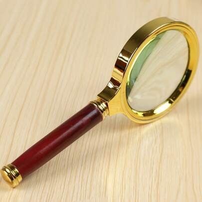 1x 50x Magnifying Glass - High-Definition Metal Handheld Magnifier With Ergonomic Handle, No Power Required, Suitable For Reading Books, Newspapers, Outdoor Science, And Fire Starting