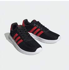 Adidas Giày chạy bộ nam mới với bề mặt lưới chống trơn trượt và chống mài mòn. - Đen/Đỏ - Xem 6
