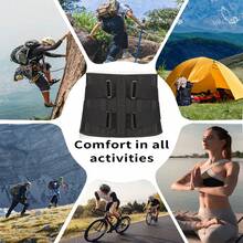 Adjustable Breathable Mesh Back Support Belt, Unisex Waist Support Belt With 6 Support Bars, Non-Slip Design Suitable For Work And Daily Use - Black - View 7