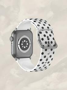 1条简约可爱黑白波点硅胶表带，兼容 38mm 40mm 41mm 42mm 44mm 45mm 49mm（S10/S11 42mm，S10/S11 46mm），时尚柔软硅胶运动表带，适用于 Series Ultra 2 S11 S10 SE 9 8 7 SE 6 5 4 3 2 1，适合日常佩戴和度假装扮。 - 彩色 - 查看 2