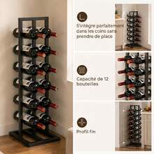 HOMCOM Freestanding Wine Racks & Cabinets - Black - View 3