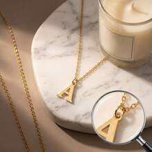 10Pcs 304 Stainless Steel 18K Gold Plated Letter Charms, Alphabet Initial Pendants For DIY Jewelry Making - Pendants - View 2