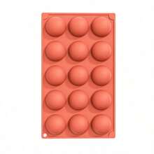Molde de silicona mediano para bombas de chocolate caliente, molde de cocción de silicona hemisférico para hacer chocolate, pasteles, gelatina y mousses con forma de cúpula - Marrón - Ver 11