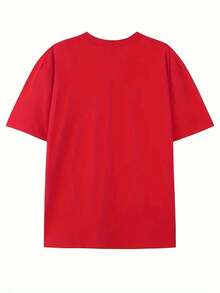 Camiseta roja de color sólido para mujer: Estilo Petardo: Camiseta roja para mujer "Roaring Baby" - Orgullo patriótico de la águila calva, estrella de la libertad, estilo americano. - Rojo - Ver 3