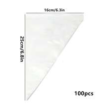 100pcs Thickened Disposable Piping Bags, Suitable For Professional Baking, Cake Making, Cake Decoration, Cupcakes, Frosting And Heavy Cream Frosting - White - View 13