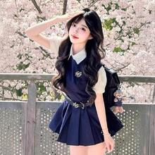 Women Two-Piece Outfits - White Shirt *8104 - View 4