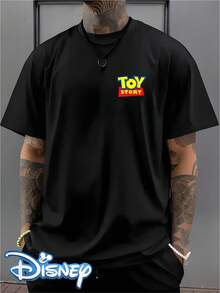 DISNEY Men's Toy Story T-Shirt - Officially Licensed Woody & Buzz Lightyear Tee With All Characters Print, Round Neck Short-Sleeve Shirt Suitable For Casual Wear, Machine Washable For, Nostalgic Gift For Fans - 黑色 - 查看 2