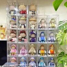 Boîte de rangement/vitrine entièrement transparente (conception de porte magnétique), convenant au rangement/à l'affichage de divers articles tels que poupées/figurines/collections/jouets/sacs/chaussures/livres/cosmétiques. Cette boîte de rangement peut être placée dans plusieurs directions pour ranger les articles. - Boîte de rangement - View 7