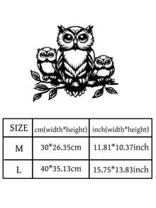 1 pièce Sculpture de hibou en métal - Œuvre murale en fer de hibou, convient pour le jardin, la cour, le salon, le balcon - Décoration murale de jardin extérieur, décoration de clôture, décoration murale intérieure pour la maison, sans alimentation électrique requise - A - Voir 7