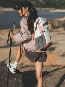多隔層戶外運動拼色尼龍女款背包，輕量多功能登山背包，透氣減壓書包，大容量旅行包，適合學生、旅行、度假、攀岩、滑雪、徒步、露營、戶外運動，節日禮物、生日禮物 - 彩色 - 查看 10
