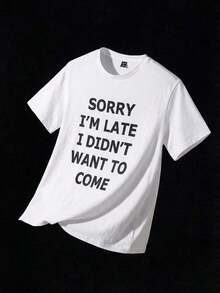 NEON BLANC Short-Sleeved Crew Neck T-Shirt With Letter Print, Casual And Versatile For Everyday Use - 白色的 - 查看 1