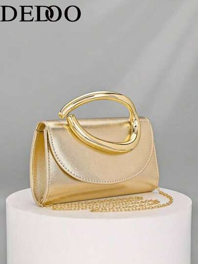 Dedoo Retro Solid Color Clutch Bag, Versatile Compact Purse, Fashionable PU Leather Handbag For Women, Suitable For Weddings, Parties, Galas, Dinners And Other Occasions