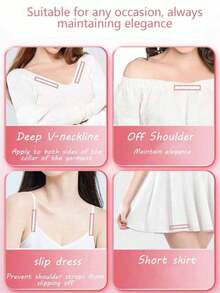 360/180/36/1pc Anti-Exposure Adhesive Patches - Invisible Clothing Tape - Invisible Bra, Chest Strap, Sweat-Proof Anti-Slip Seamless Low-Cut Chest Adhesive - Shoulder Strap Shirt Dress Invisible Patch Anti-Fall Anti-Slip - Headscarf Tape, Shoulder Strap Collar Patch Chest Anti-Leak Anti-Exposure Patch - Women's Shirt Anti-Exposure Patch - Blouse Chest Patch - Multiple Styles - View 8