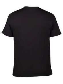 Men's Halloween Costume. Casual Short-Sleeved Crew Neck T-Shirt For Men And Women, Made Of Pure Fabric, Weighing 220g, With A Black Print And Toronto Baseball Player Design. This American-Style Shirt Is Suitable For All Seasons, Designed With A Baseball Theme, With Eye-Catching Prints And Soft Fabric For Everyday Wear. - 黑色 - 查看 2