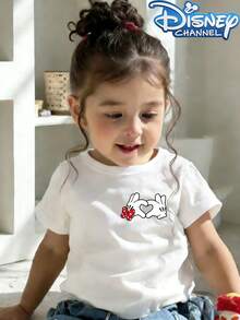 Disney Kids' Spring And Summer Crew Neck Short-Sleeve T-Shirt With Disney Family 2026 Print. Made Of 100% Soft Cotton, Suitable For Boys And Girls For School, Parties, Outdoor Activities And Trips To Disneyland. - 白色 - 查看 3