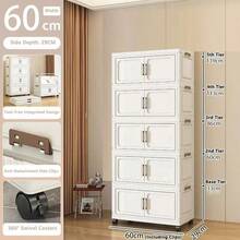Gabinete de almacenamiento No requiere instalación Gabinete de organización para bebés y niños Caja organizadora de ropa Snack Plástico plegable - 70 cm, 5 capas - Ver 14