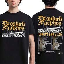 Dropkick Murphys Europe And Uk 2026 Tour Schedule Dates T-Shirt - Black - View 1