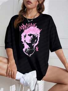 Playera Negra Mujer con Diseño de "Cool", Estilo Juvenil - Blanco - Ver 1