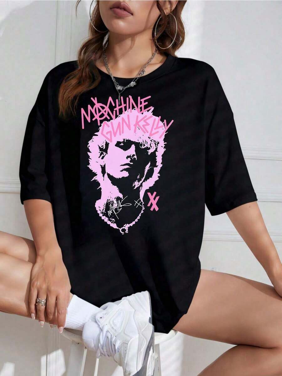 Playera Negra Mujer con Diseño de "Cool", Estilo Juvenil - Blanco - Ver 1