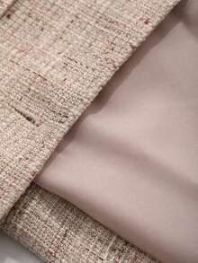 Chaqueta ajustada sin mangas de cuello redondo de unicolor para mujer, primavera y verano - Rosa - Ver 8