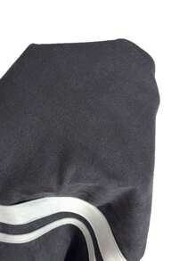 Chaqueta ligera con cremallera, cuello alto, contraste de rayas laterales y botones para mujer, estilo deportivo casual de moda para primavera/otoño - Gris - Ver 3