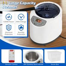 GOFLAME Large Steam Sauna Box 88 X 88 X 180 CM Sauna Tent With 3L Fast-Heat Steamer 15-Level Temperature Home Spa With Remote Control Foldable Chair & Mat - 黑色 - 查看 5