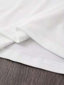 Camiseta Casual de Cuello Redondo y Manga Corta para Mujeres - Exquisito Patrón de Orca, Material de Poliéster, Ligera y Transpirable con Estampado de Vida Marina de Verano, Top con Tema de Ballena - Blanco - Ver 4