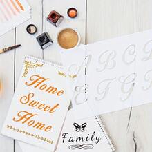 12pcs Letter Painting Stencils, Including 4 Styles Of Complete Alphabet, Numbers And Punctuation. Each Letter Provides 1/3, 1/2, 3/4, 1 And 2 Inch Sizes. These Templates Will Bring You Endless Possibilities, Allowing You To Create Any DIY Art Freely - 12-piece Alphabet Drawing Board - View 7
