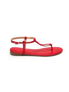 Trivaya Women Plain Simple Flat Sandals, Casual Daily Wear For Summer - Red - View 3