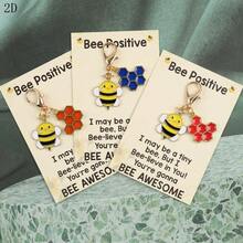 1pc/3pcs Cute Bee & Honeycomb Keychain, Motivational Keyring, Suitable For Backpack Keys, Small Sentimental Gift For Friends And Family, Spreading Positive Energy - Multicolor - View 8