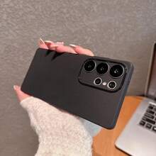 超薄半透明磨砂 TPU 軟手機殼，適用於 Galaxy A57 A37 A17 A07 A56 A36 A26 A16 A06 A05 A15 A25 A35 A55 A12 A13 S24 Plus S25 FE S26 Ultra，極簡磨砂防護背蓋 - 黑色 - 查看 5