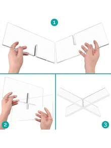 Kệ sách acrylic nguyên khối kiêm giá đỡ sách hình chữ X trong suốt, thiết kế đen trắng trang nhã, phù hợp với mọi không gian. Lý tưởng cho thư viện, nhà ở và các không gian thương mại, kệ trưng bày hoàn hảo sách dạy nấu ăn, album nhạc, tiểu thuyết và tất cả các loại sách khác. - Giá đỡ acrylic - Xem 5