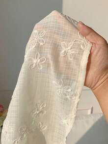 Camiseta de tirantes de mujer con lunares tejidos en blanco - Albaricoque - Ver 7
