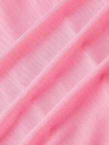Vestido sin mangas con volantes asimétricos vintage para mujer - Rosa - Ver 3