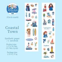 1 Roll Die-Cut Washi Tape, Travel Theme Hand-Drawn Illustrations Decorative Stickers, Suitable For Journaling, Notebooks, Scrapbooking, Albums, Photo DIY, Watercolor Style People/Camping/Beach Patterns, Essential For Students Back To School Season - 1 Roll - View 13