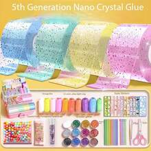 Nano Glue Bubble Blowing Set, DIY Handmade Stress Relief With Glue Material - 5cm*3M - View 1