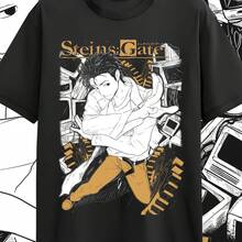 Camiseta unisex, SteinsPuertaCamisetaKurisuMakiseChicaKawaiiWaifuAnimeCamisaTeeTodosSize,ropademujerblusasparadamacasualescamisasdemujerblusablusasparamujercamisas, GráficasimpresoAmigable con la piel, estilo de los 90Retro, Ropa Urbana, De ModacasualCamisetas, GráficasimpresoAmigable con la piel, estilo de los 90Retro, Ropa Urbana, De Modacasualcamisetas - Negro - Ver 5