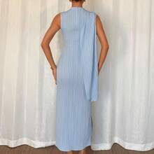 Raffinéa Casual Solid Color Loose Long Dress For Women - Rosa - Ver 3