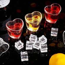 Bộ 6/12 ly shot rượu tequila hình trái tim màu hồng trong suốt 1.5oz, ly shot hình trái tim tái sử dụng vui nhộn cho các bữa tiệc. - Nhiều màu - Xem 5