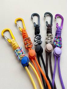 1pc Portable Water Bottle Hanging Strap, Backpack Keychain Accessory, Essential For Travel & Hiking, Water Bottle Clip, Keychain, Aluminum Alloy Hook, Hanging Strap, Camping Equipment - Multicolor - View 2